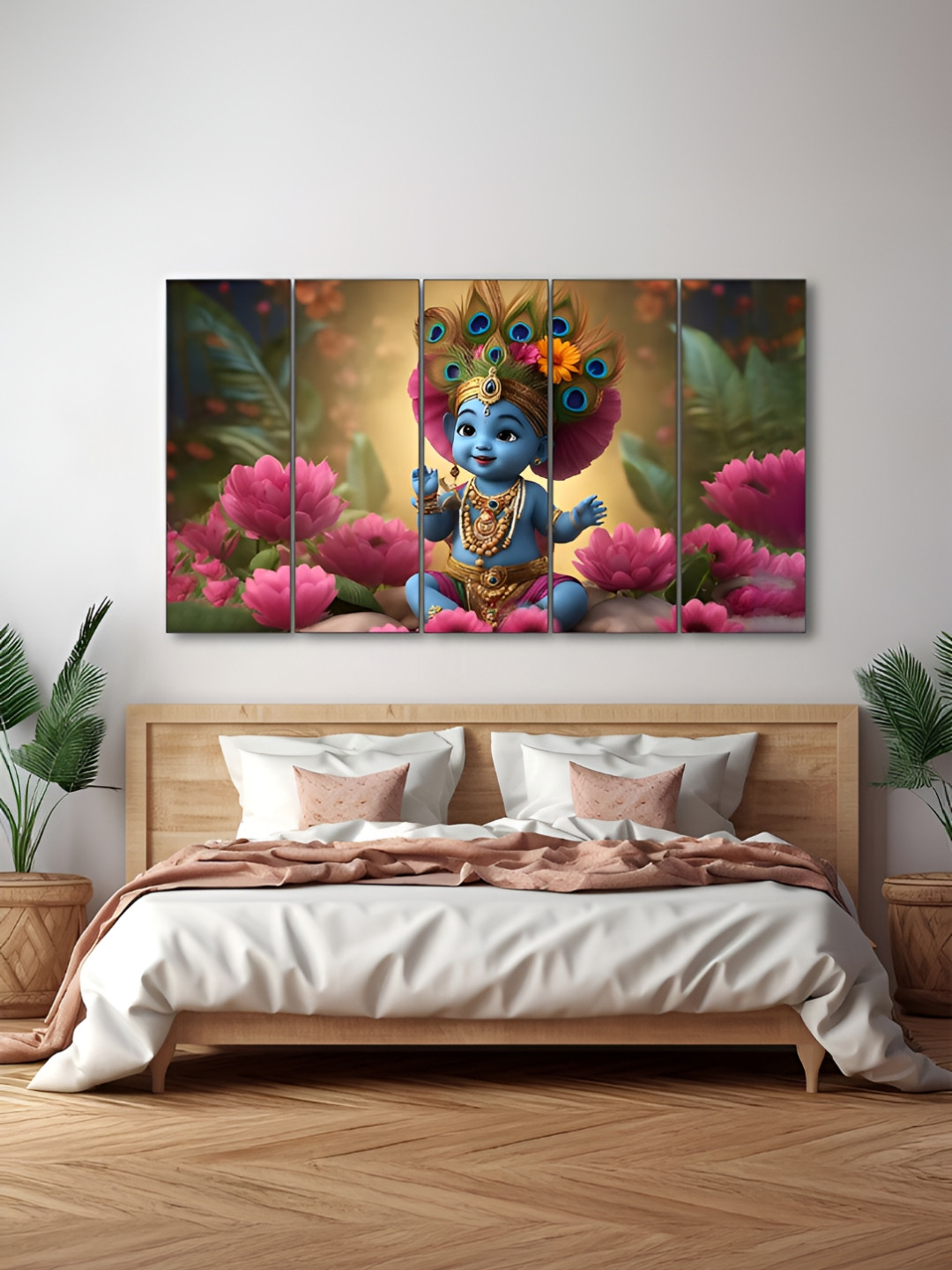 The Castle Decor Wood Wall Rectangle Paintings Wall Art - 48 x 27 In