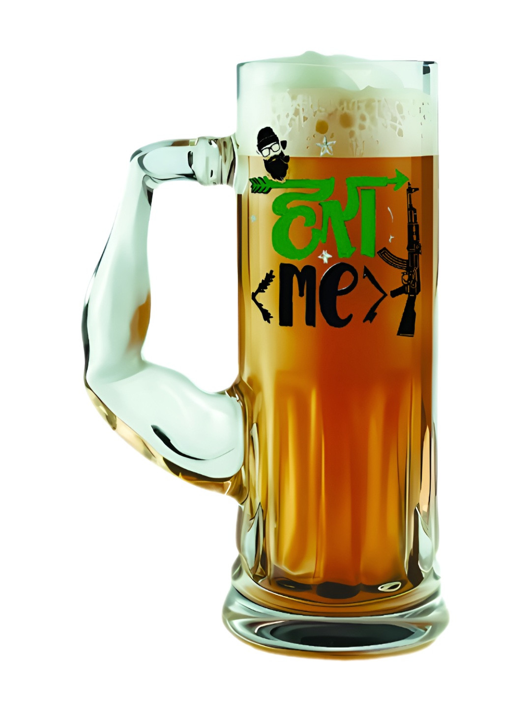 PRINTING DADDY Black Glass Beer Pitcher