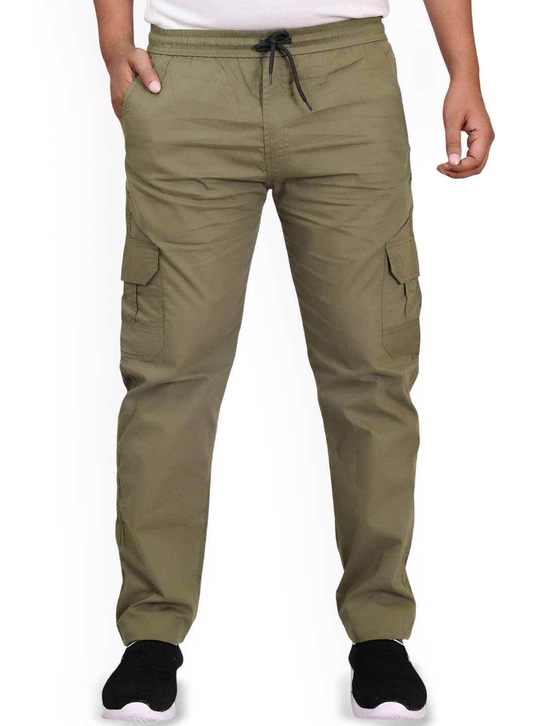 OF-NOTE Men Relaxed Cotton Cargos Trousers