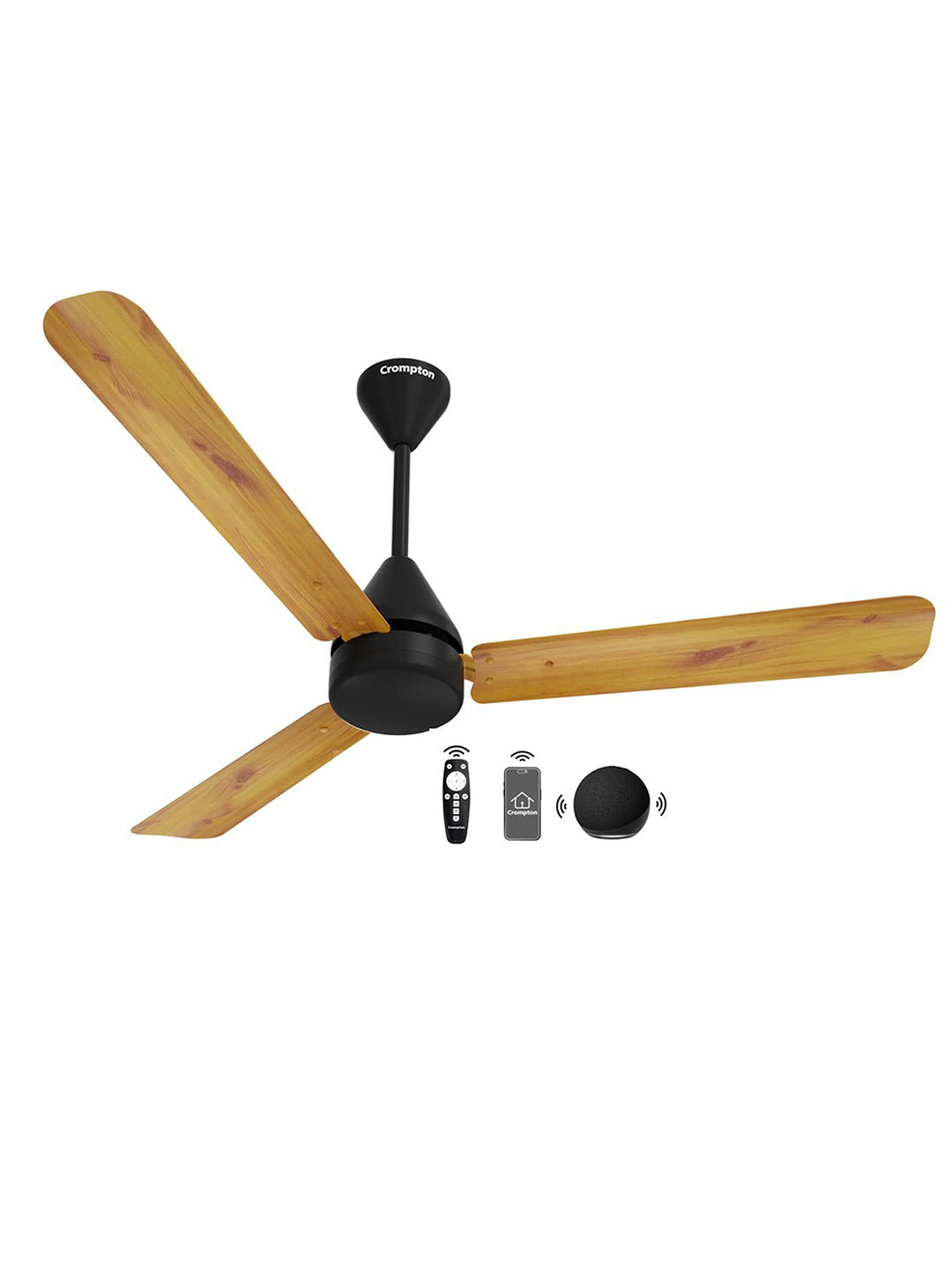 Crompton Energion Hyperjet Black Remote Controlled 3 Blades Ceiling Fan