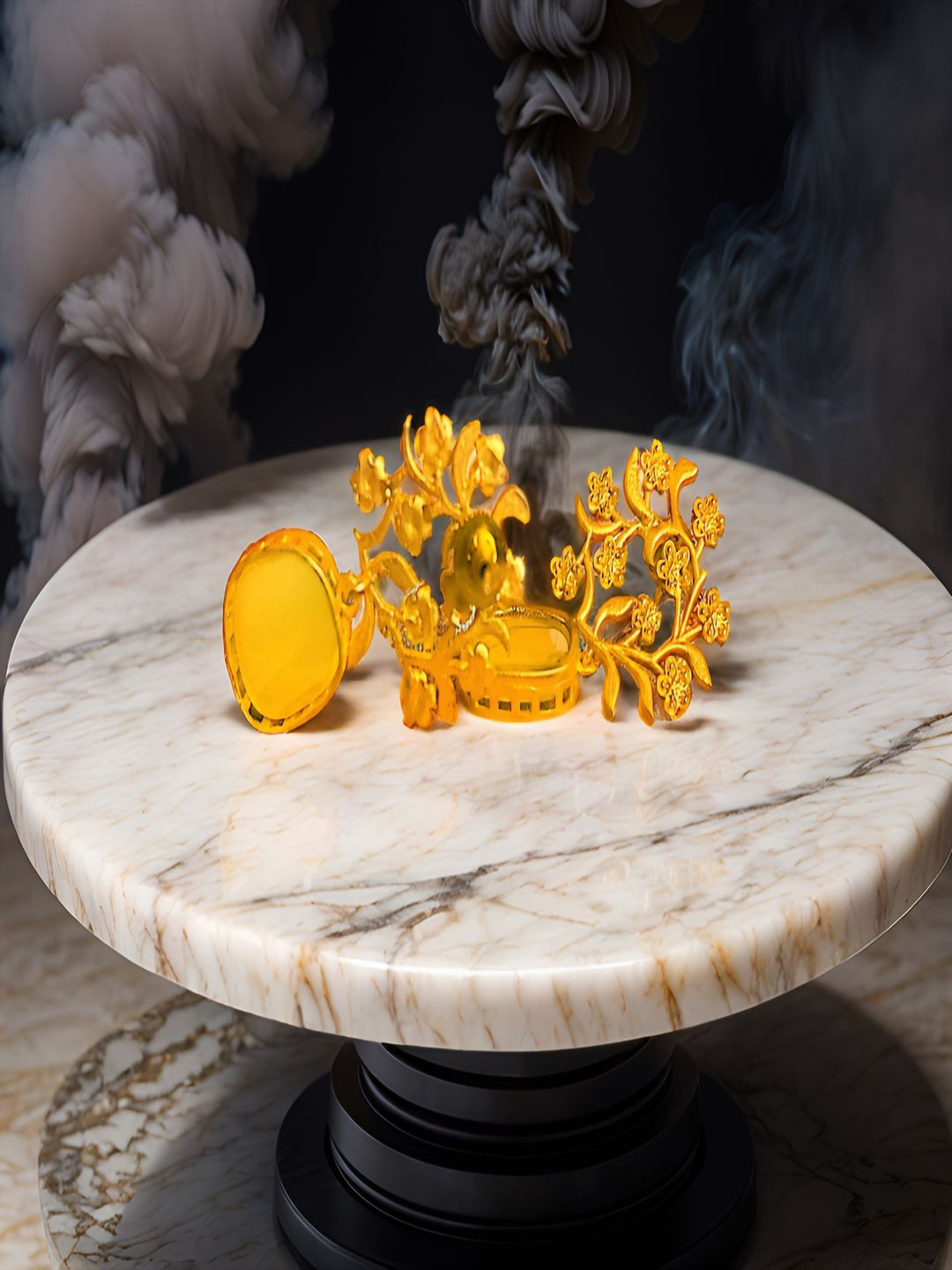 Bucciato Private Limited Gold Plated Tree Shaped Drop Earrings