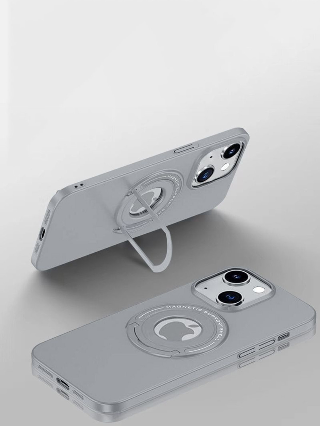 Luxury Kase Solid iPhone 14 Plus Premium Magnetic Support Shell Back Case