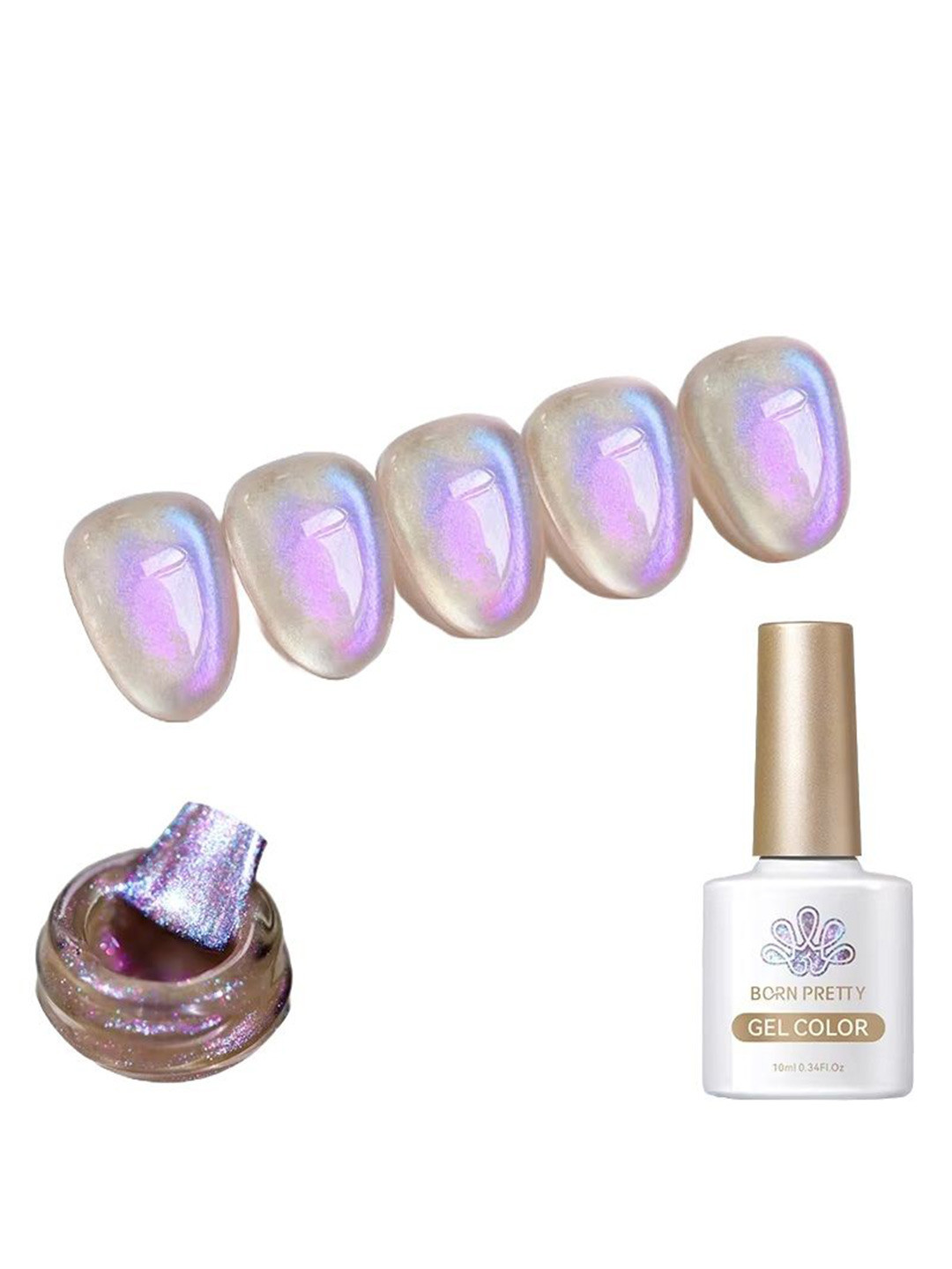 BORN PRETTY Auroras Cat Eye Magnetic Gel Nail Polish - 10 ml - AC-06