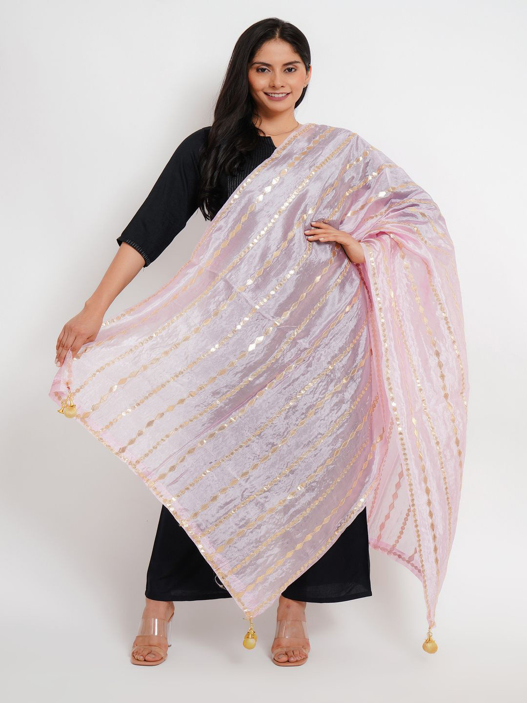 Karthav Fashion Greometric Gotta Patti Dupatta
