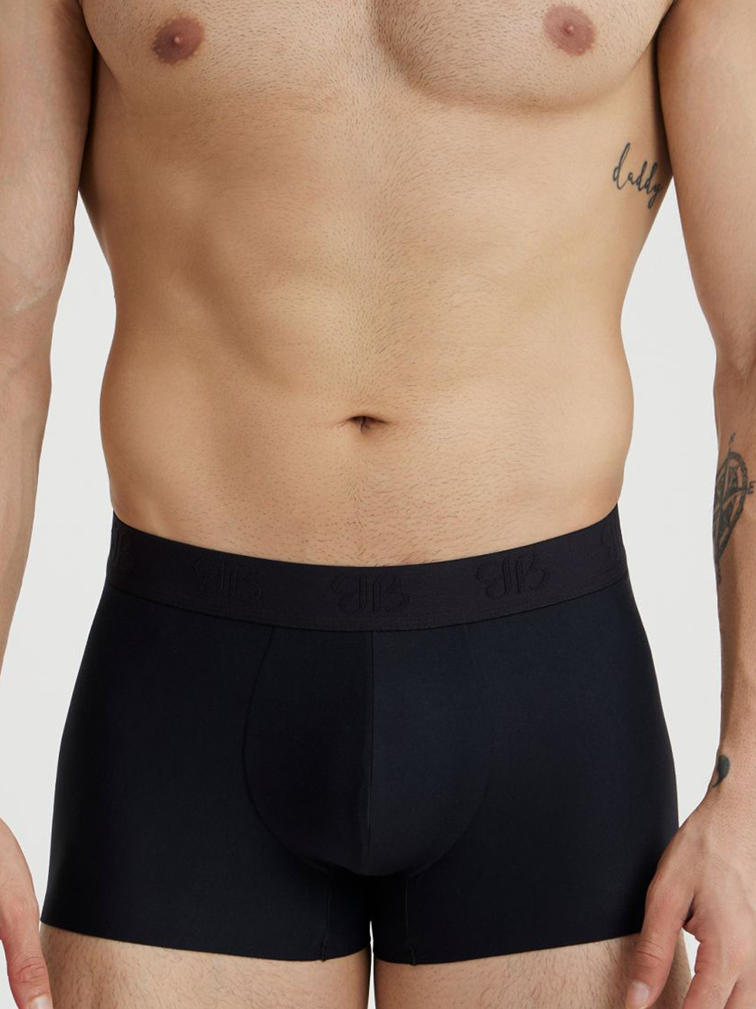 B'there Seamless Microfiber Trunk U005_CHARCOAL_BLACK