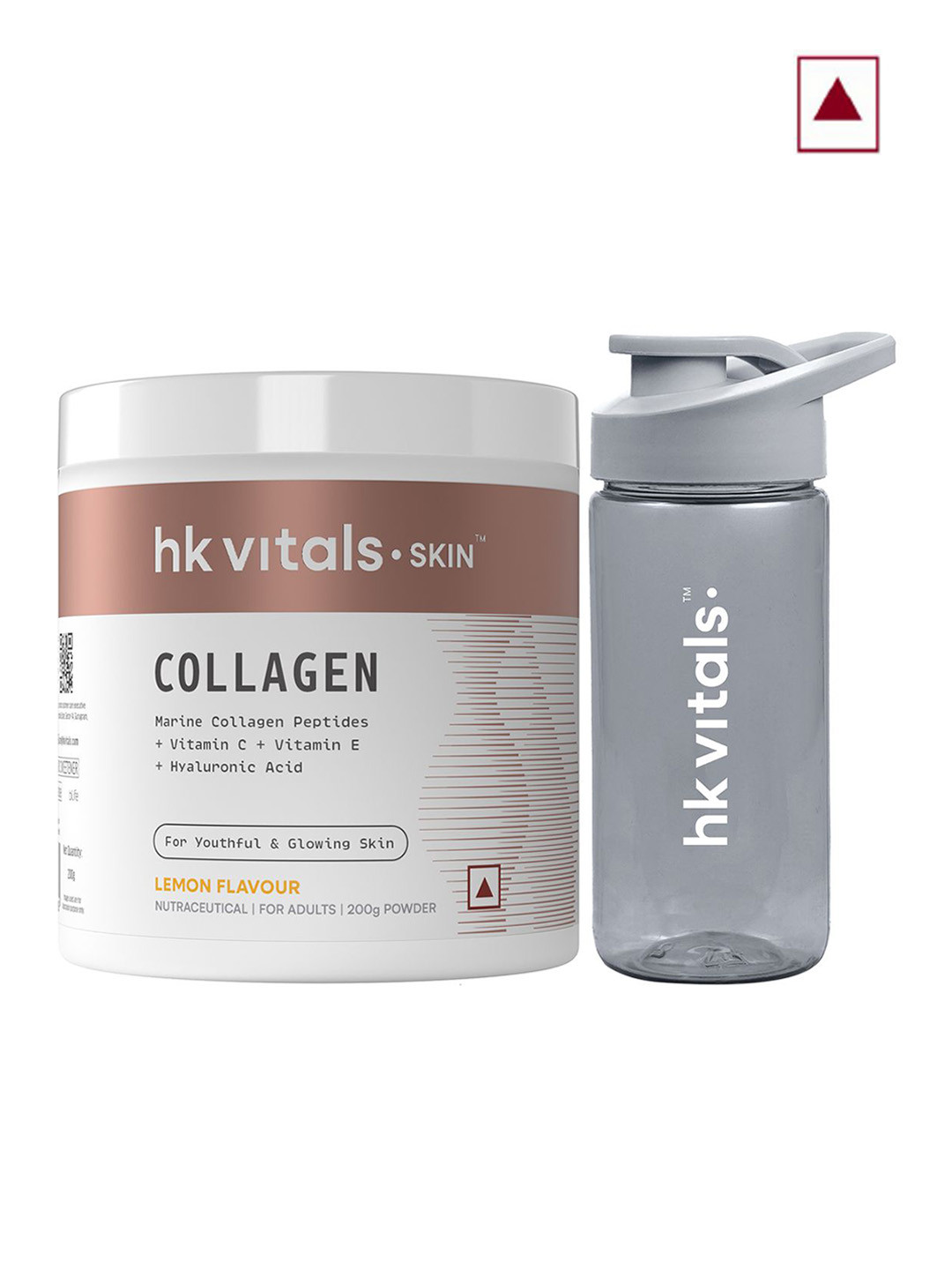 HK VITALS Marine Collagen Supplement- 200 g- Lemon With Sipper Bottle