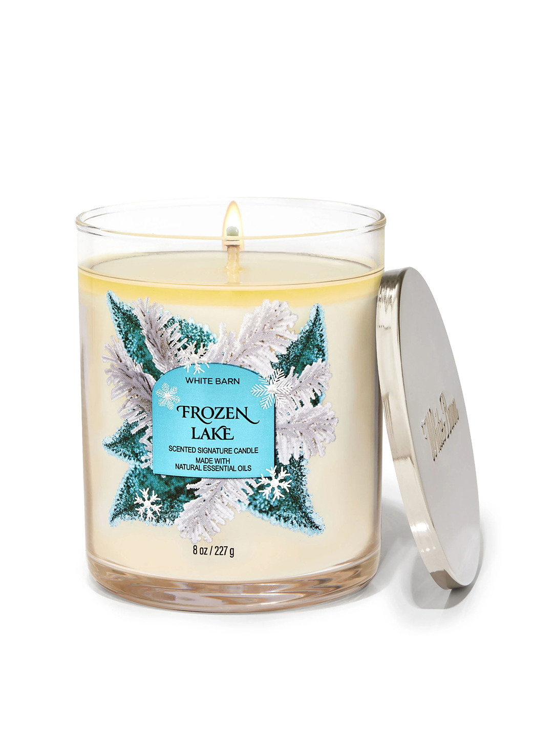 Bath & Body Works Frozen Lake Signature Scented 1 Wick Solid Geometric Regular Jar Candles