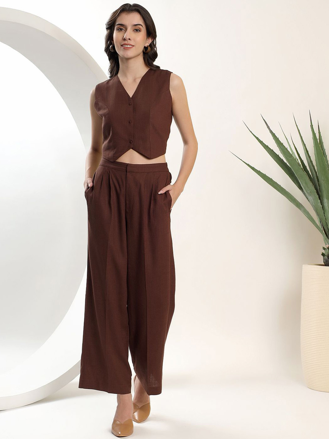 Justin Whyte Women Kenzlee Mid-Rise Parallel Trousers