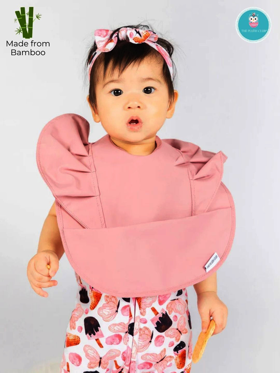 THE PLUSH CLUB Kids Pure Cotton Waterpoof Feeding Bibs