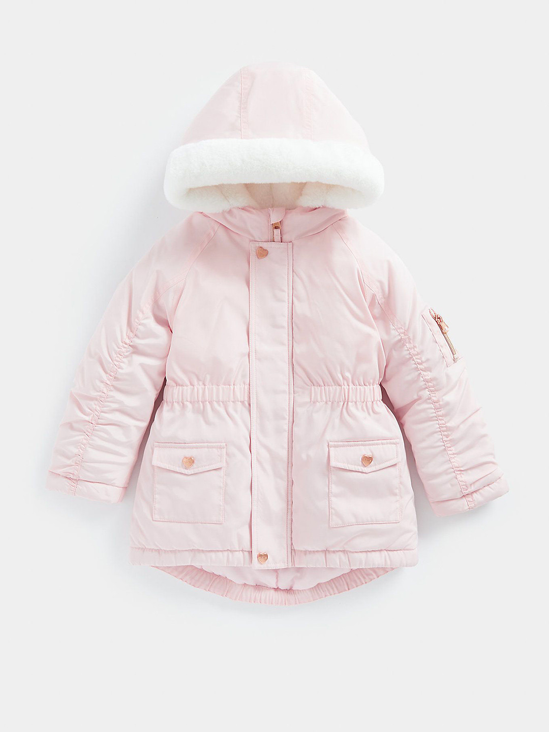 mothercare Girls Hooded Parka Puffer Jacket