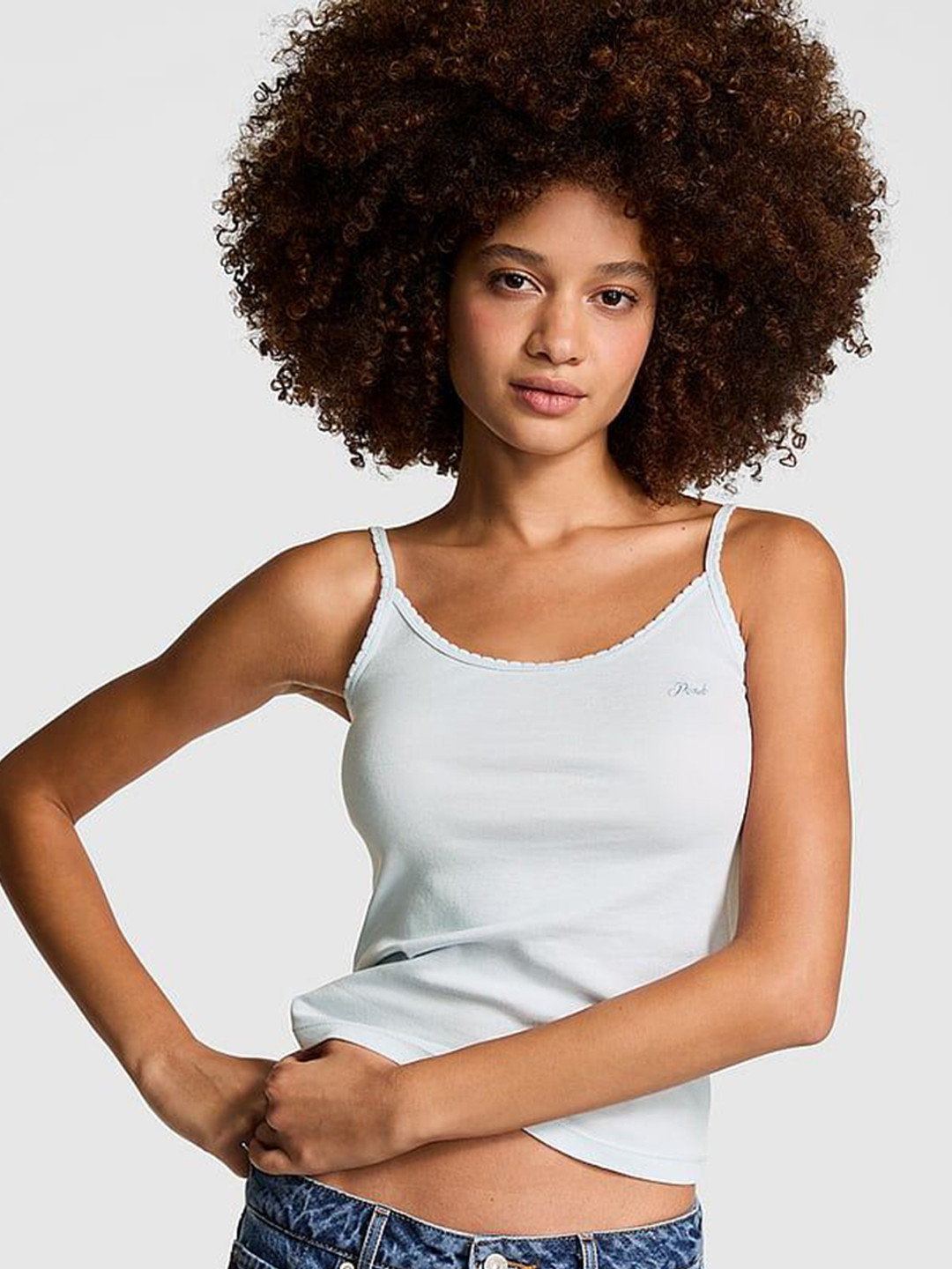 Victoria's Secret PINK Shoulder Strap Pure Cotton Cami Lounge Tshirt