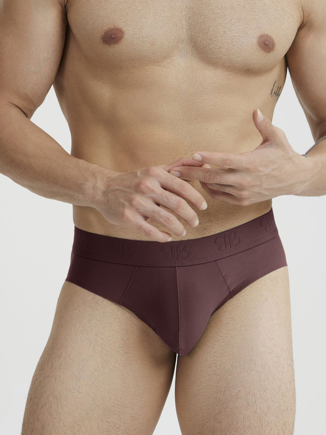 B'there Seamless Microfiber Brief U006_DEEP_BURGUNDY