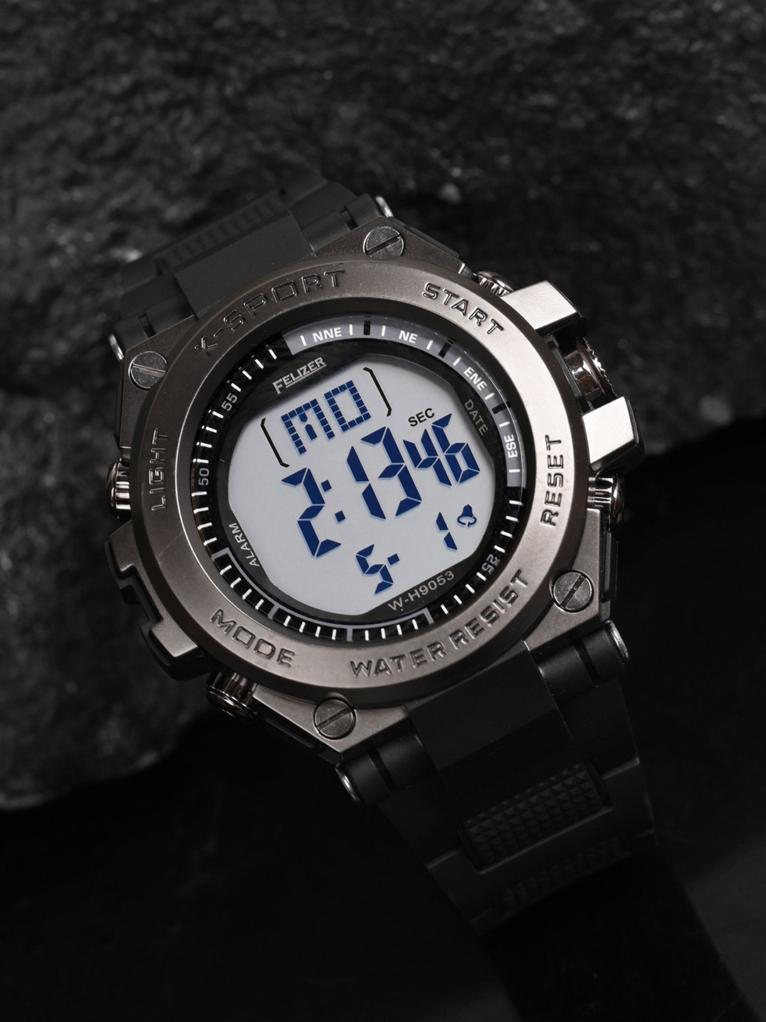 FELIZER Men Dial & Straps Digital Multi Function Watch LSKA-9053-GunMetalBlk