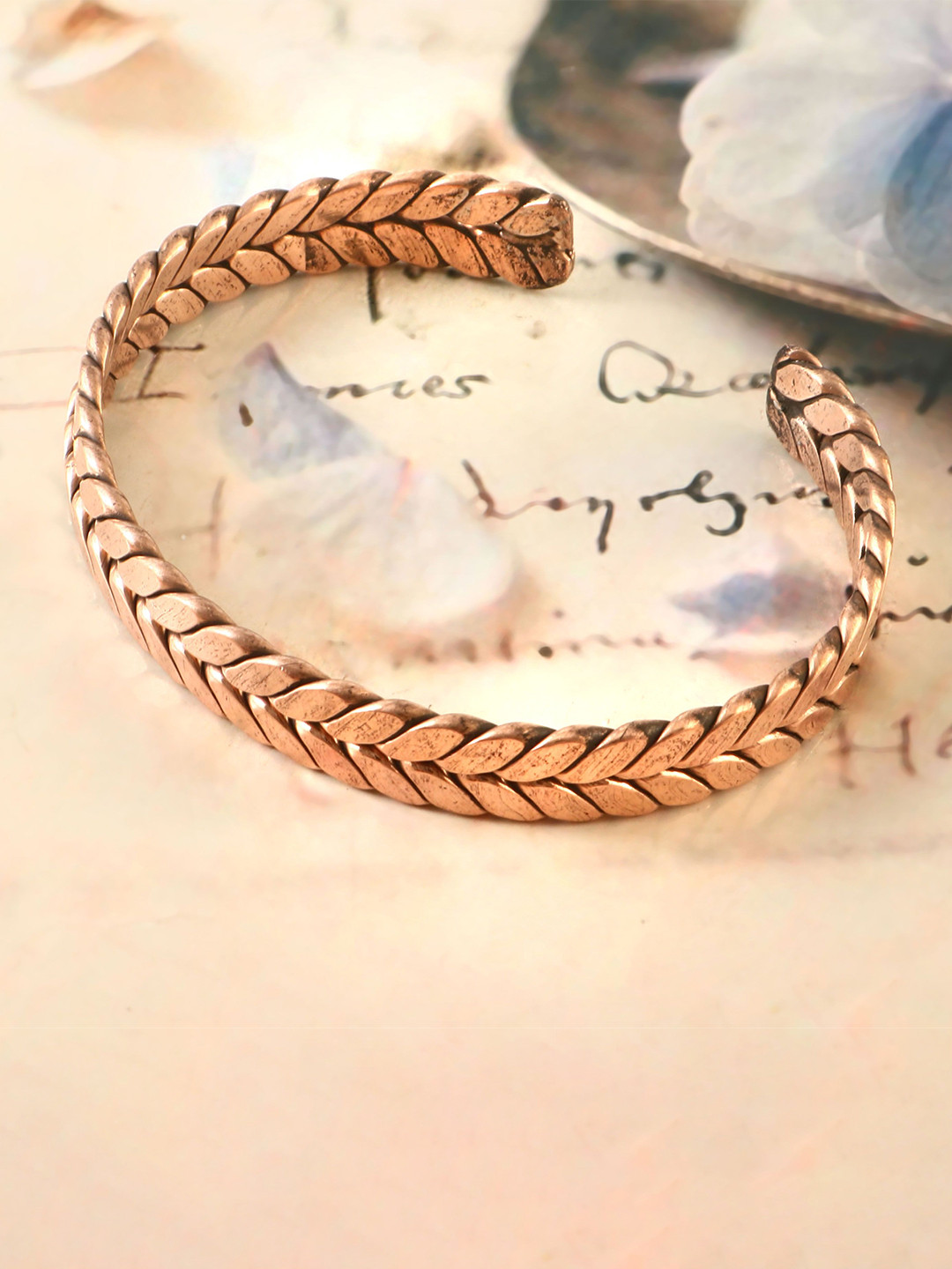 Jewar Mandi Unisex Copper-Plated Cuff Bracelet