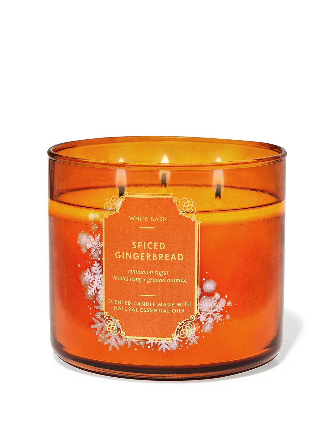 Bath & Body Works Spiced Gingerbread Scented 3 Wick Solid Geometric Regular Jar Candles
