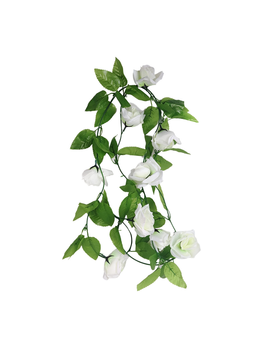 Nutts White 2 Pieces Hanging Rose Artificial Flower