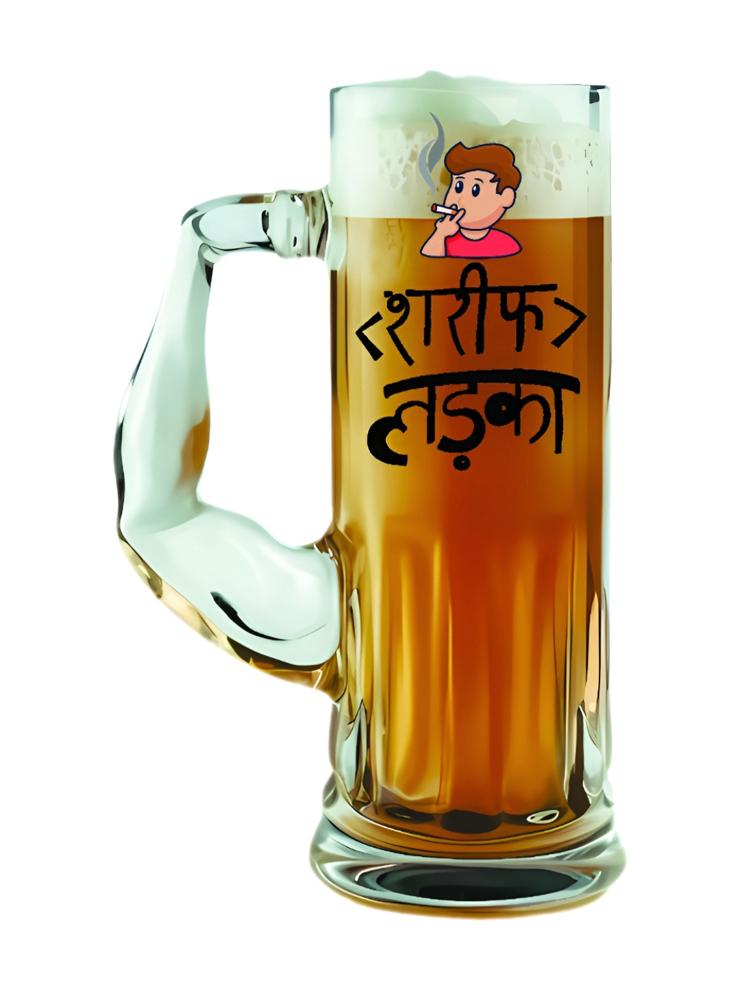 PRINTING DADDY Black Glass Beer Pitcher