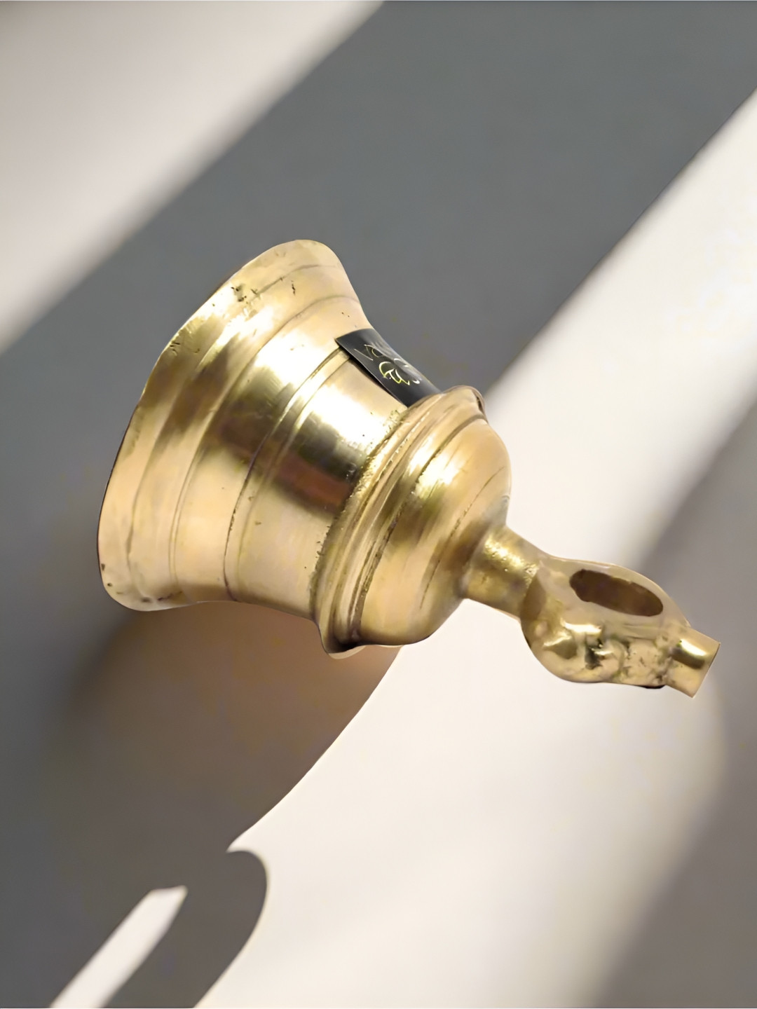 Nyra Kitchenware Gold Toned Pure Peetal Ghanta Brass Temple Pooja Bell