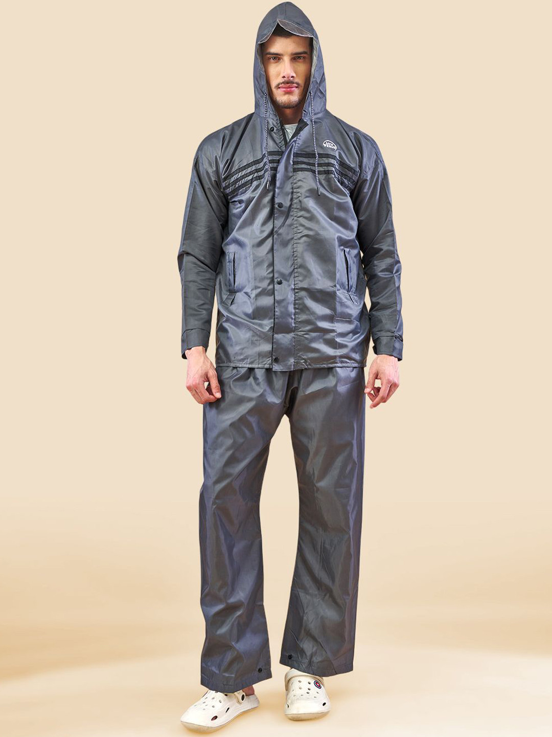 LUX VENUS Men Hooded Reversible Rain Suit