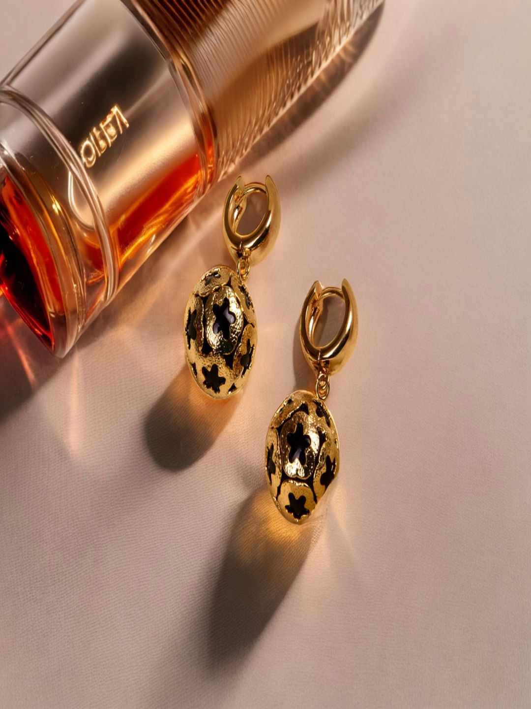 Bucciato Private Limited Gold-Plated Quirky Embellished Round Shaped Hoop Earring
