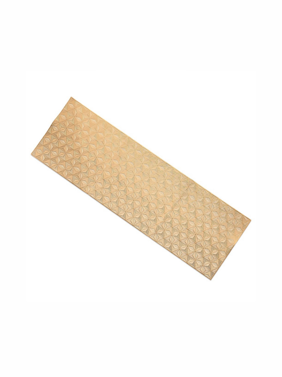 Star Weaves Gold-Toned Waterproof Plastic 4-Seater Table Cover