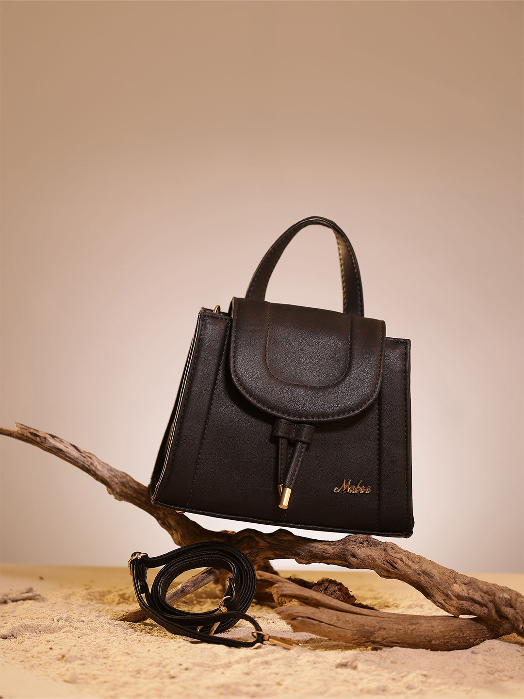 MABEE PU Half Moon  Sling Handbag