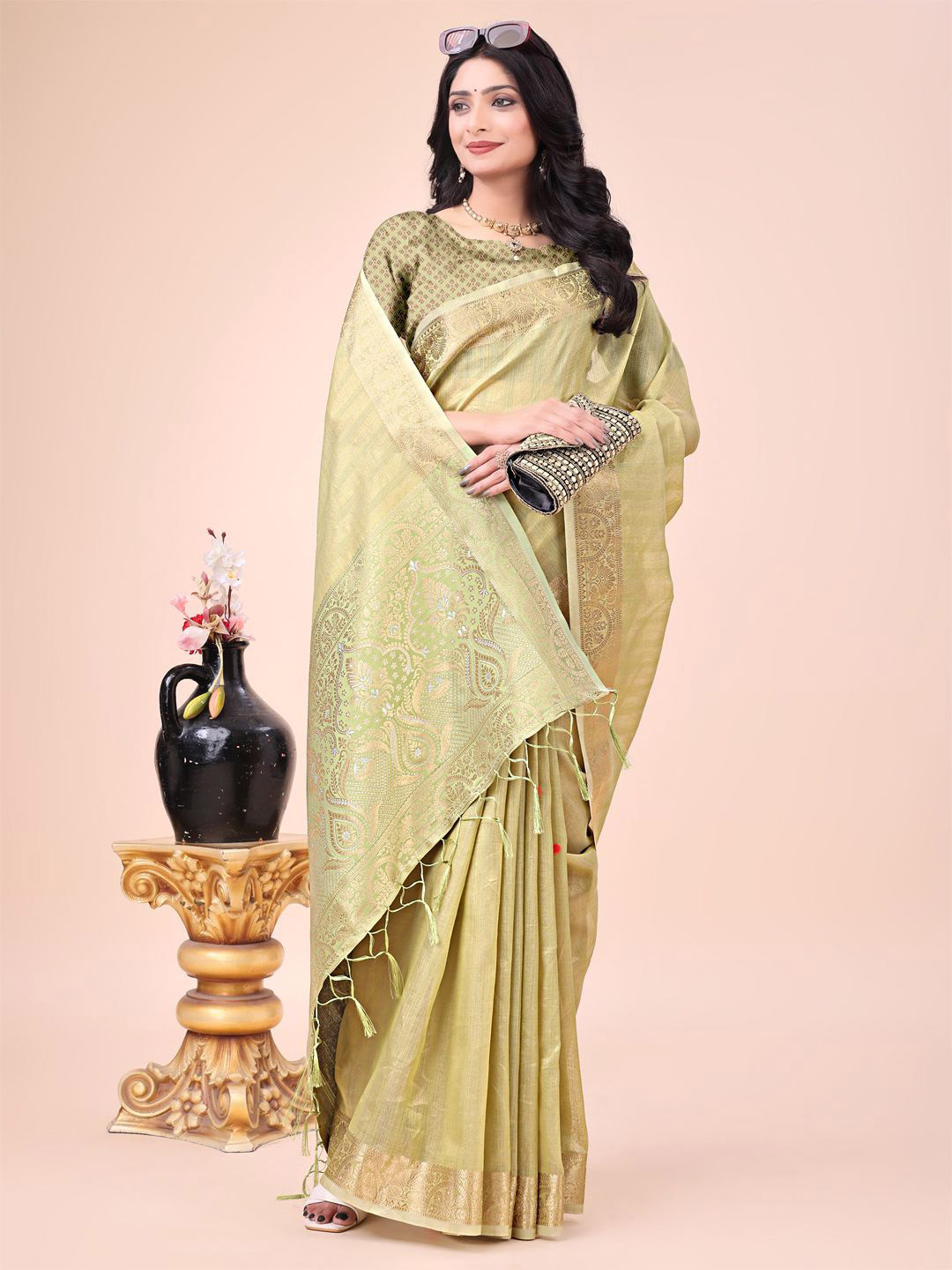 Kalista Woven Organza Saree