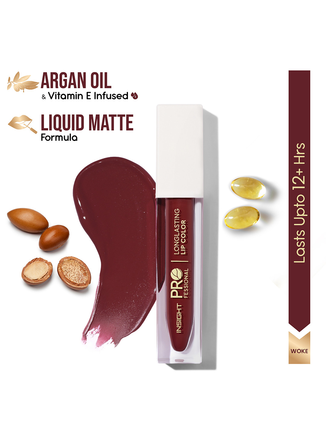 Insight Cosmetics Professional Longlasting Lip Color with Vitamin E & Argan Oil 6g - Woke