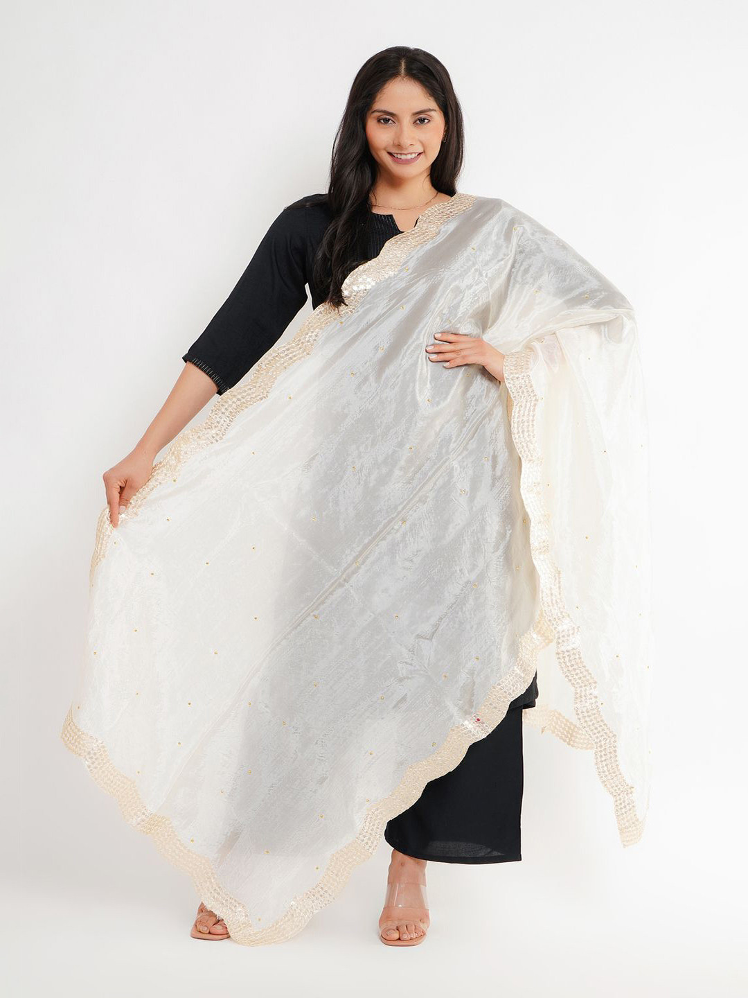 Karthav Fashion Dupatta with Gotta Patti