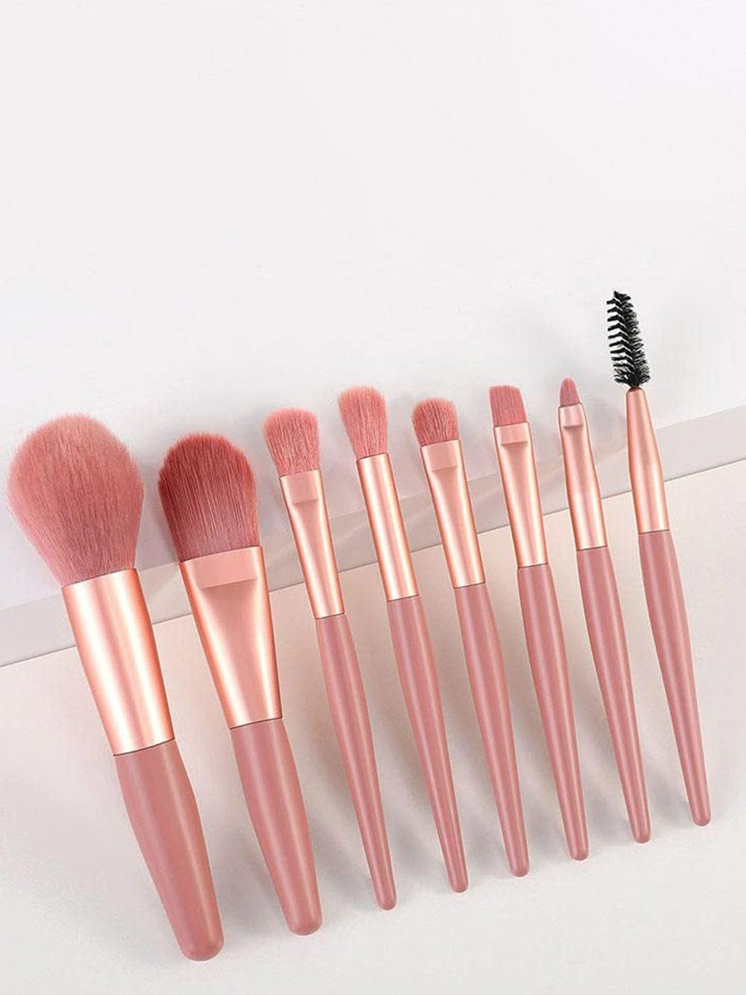 PURRPALAX Set Of 8 Makeup Brush With Leather Bag Storage