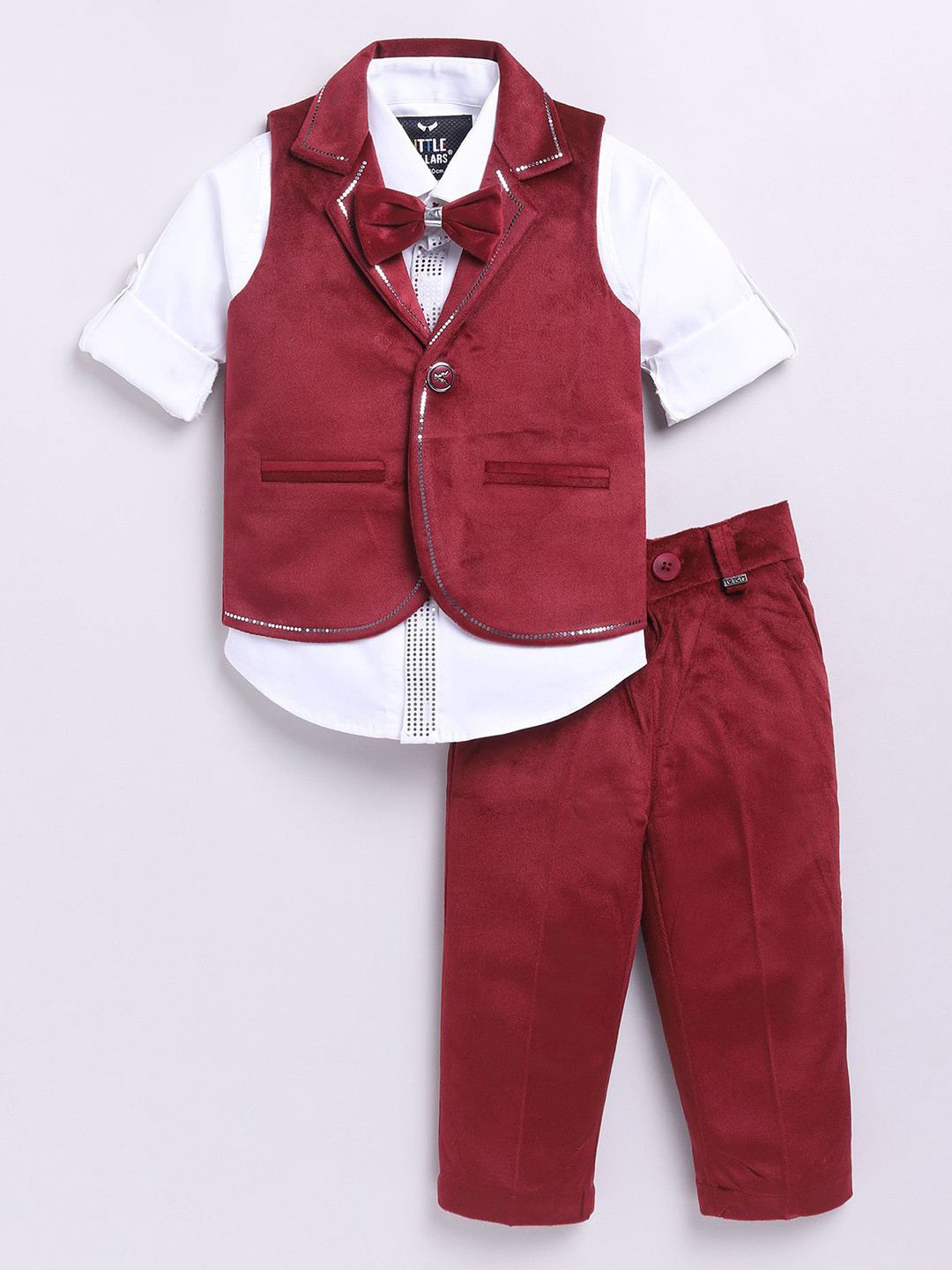 LITTLE COLLARS Boys Shirt Collar Shirt & Trouser