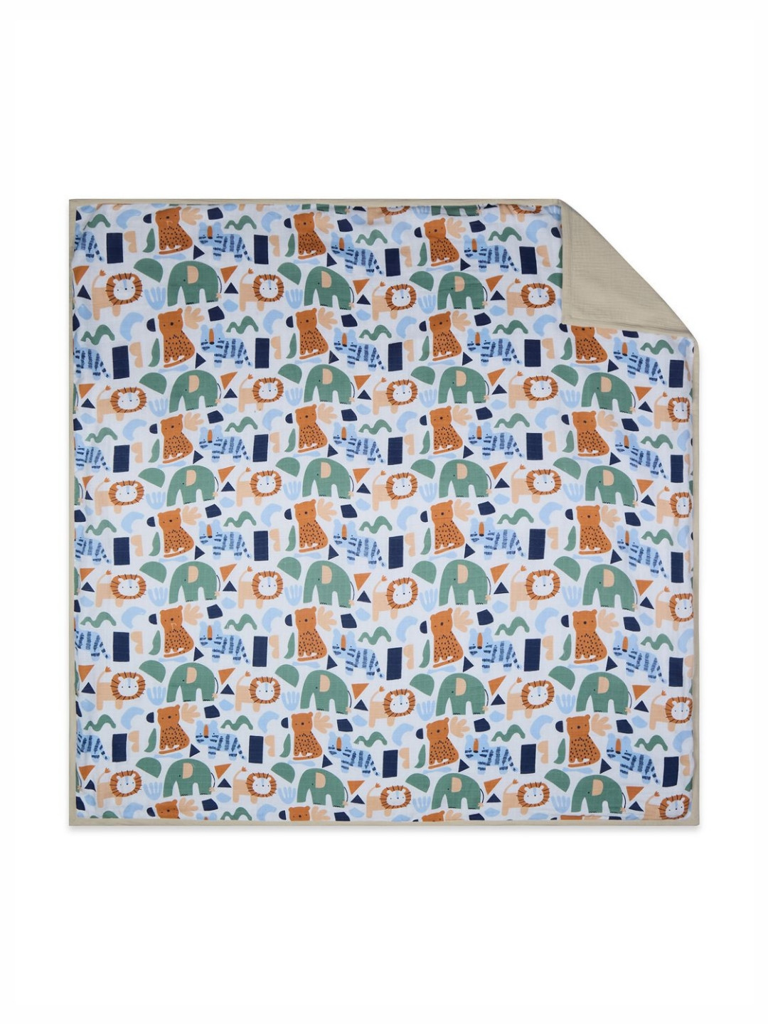 My Milestones White & Red Abstract Printed Summer Single Bed Blanket