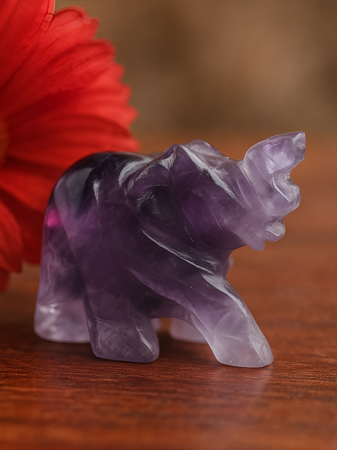 Zhupuk Purple Stone Matte Living Room Tiny Showpiece - 1 Inches