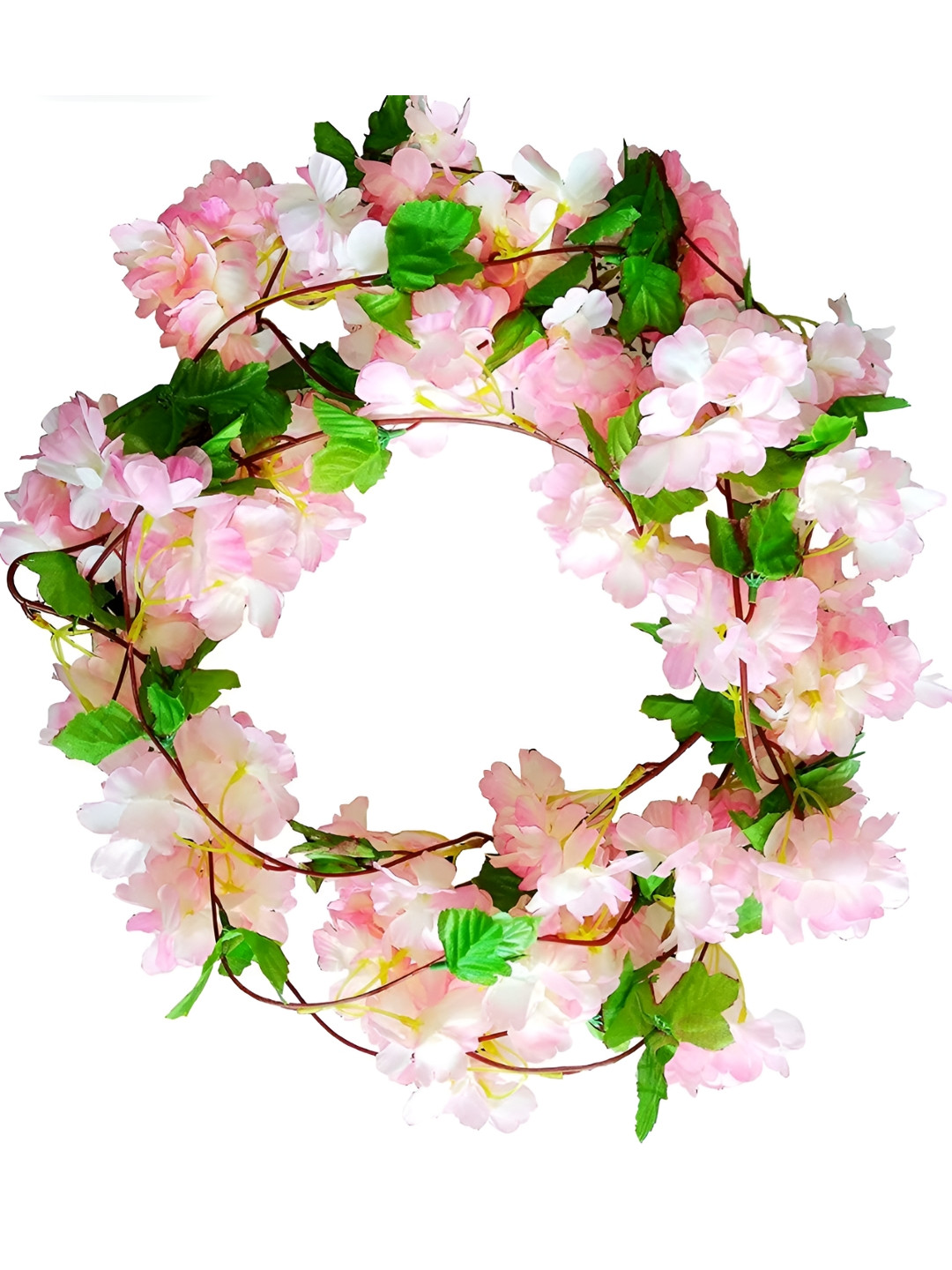 Nutts Peach-Coloured 2 Pieces Hanging Hydrangea Artificial Flower