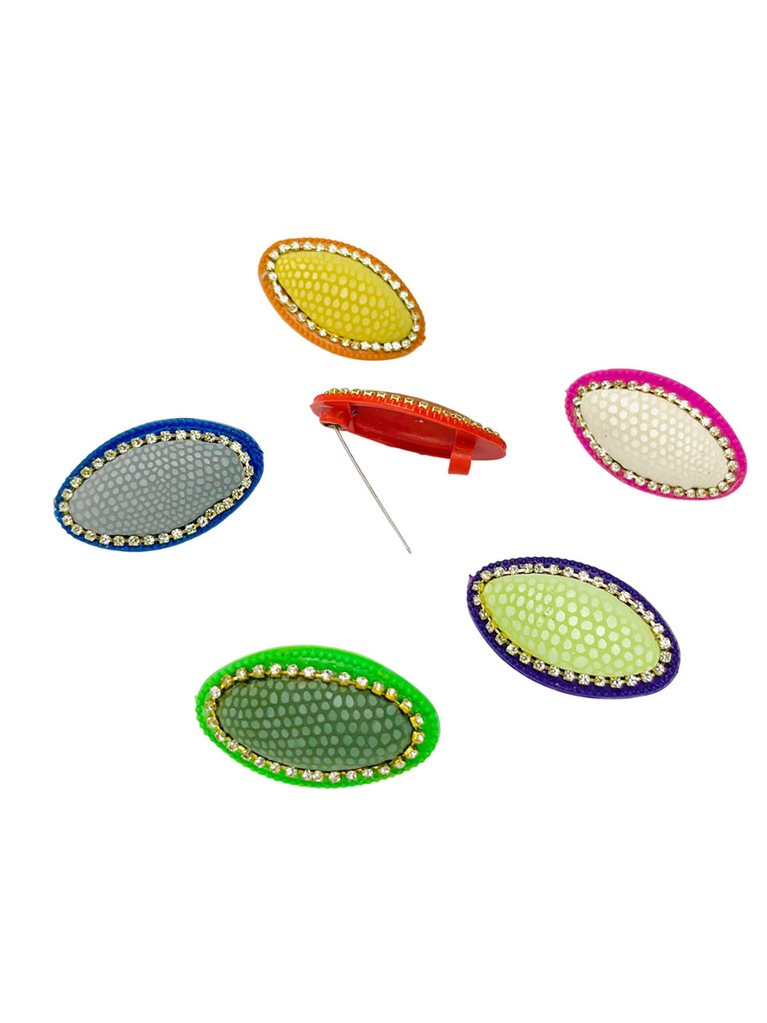 SZN Set of 6 Stone-Studded Saree Clips