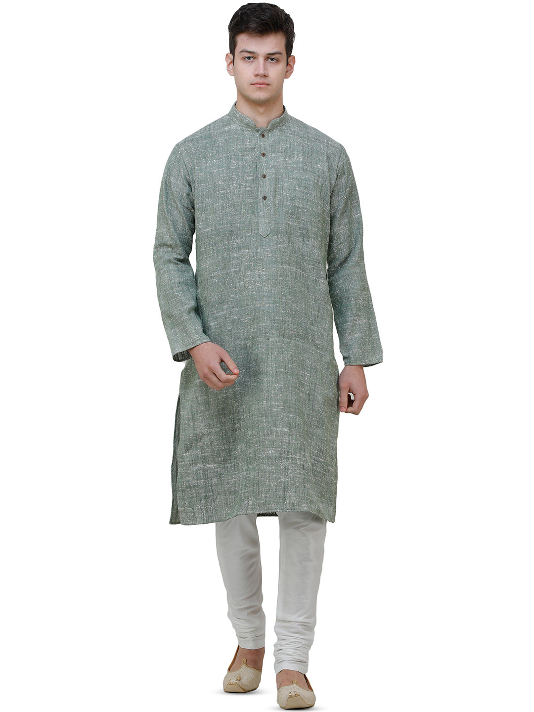 Exotic India Pure Handspun Charkha Cotton Kurta Pajama