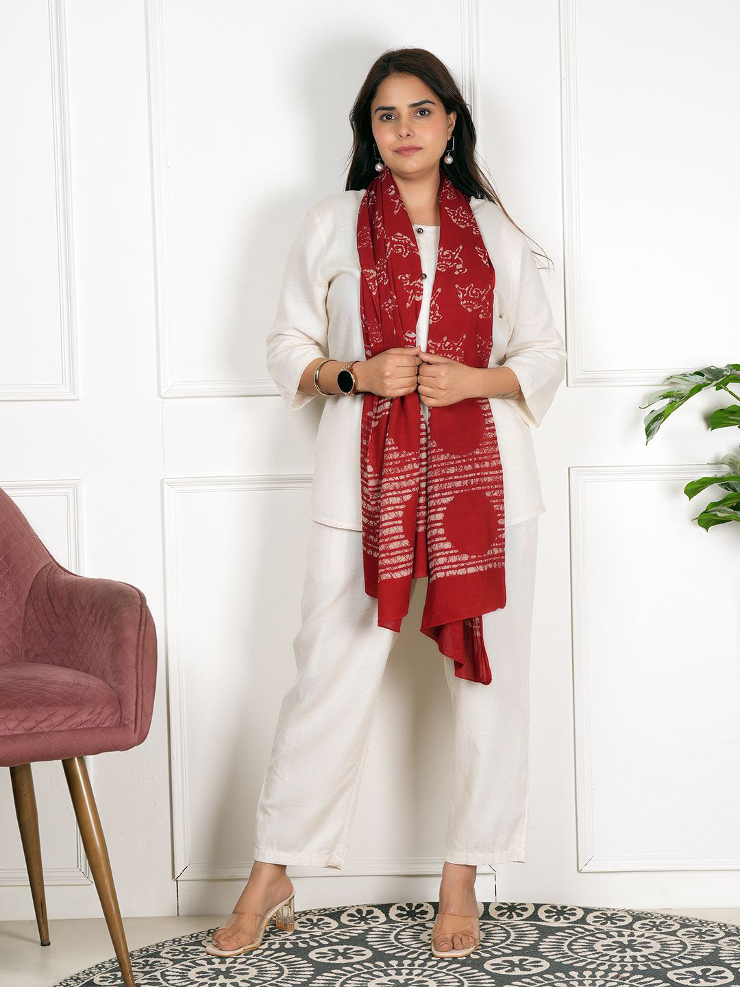 Style Shoes Women Cotton Printed Stole