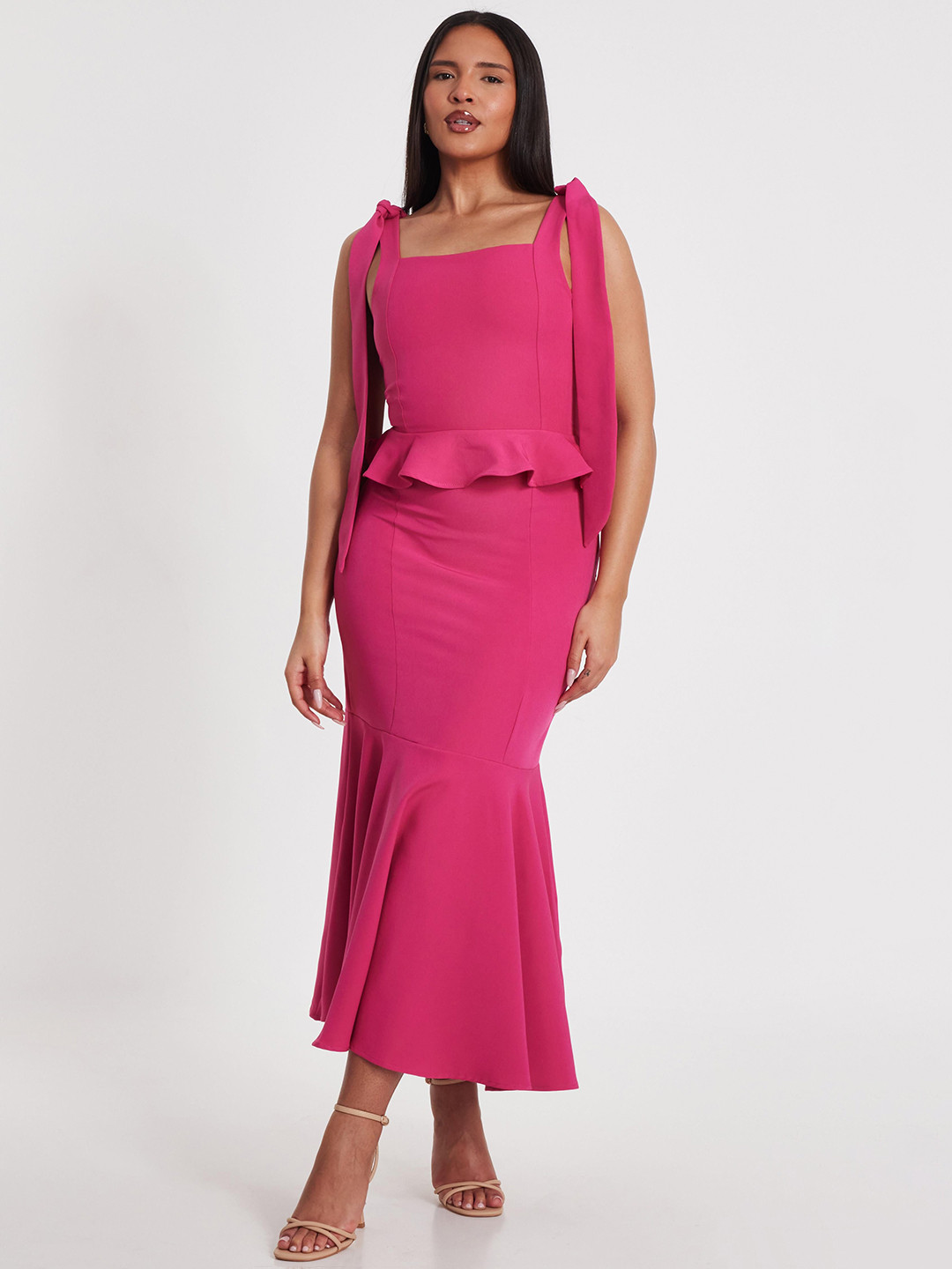 QUIZ Mermaid Flared Hemline Midi Skirt