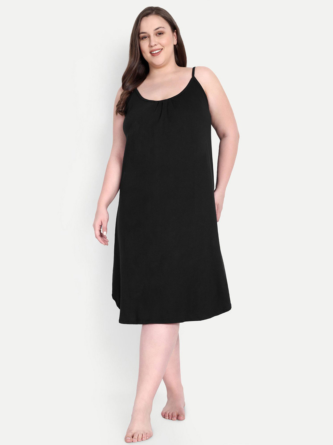 BLAZON Women Plus Size Shoulder Straps Pure Cotton Nightdress