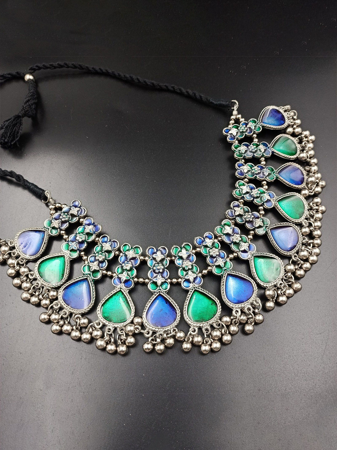 Bareilyy Artificial Stones Studded Statement Bohemian Choker Necklace