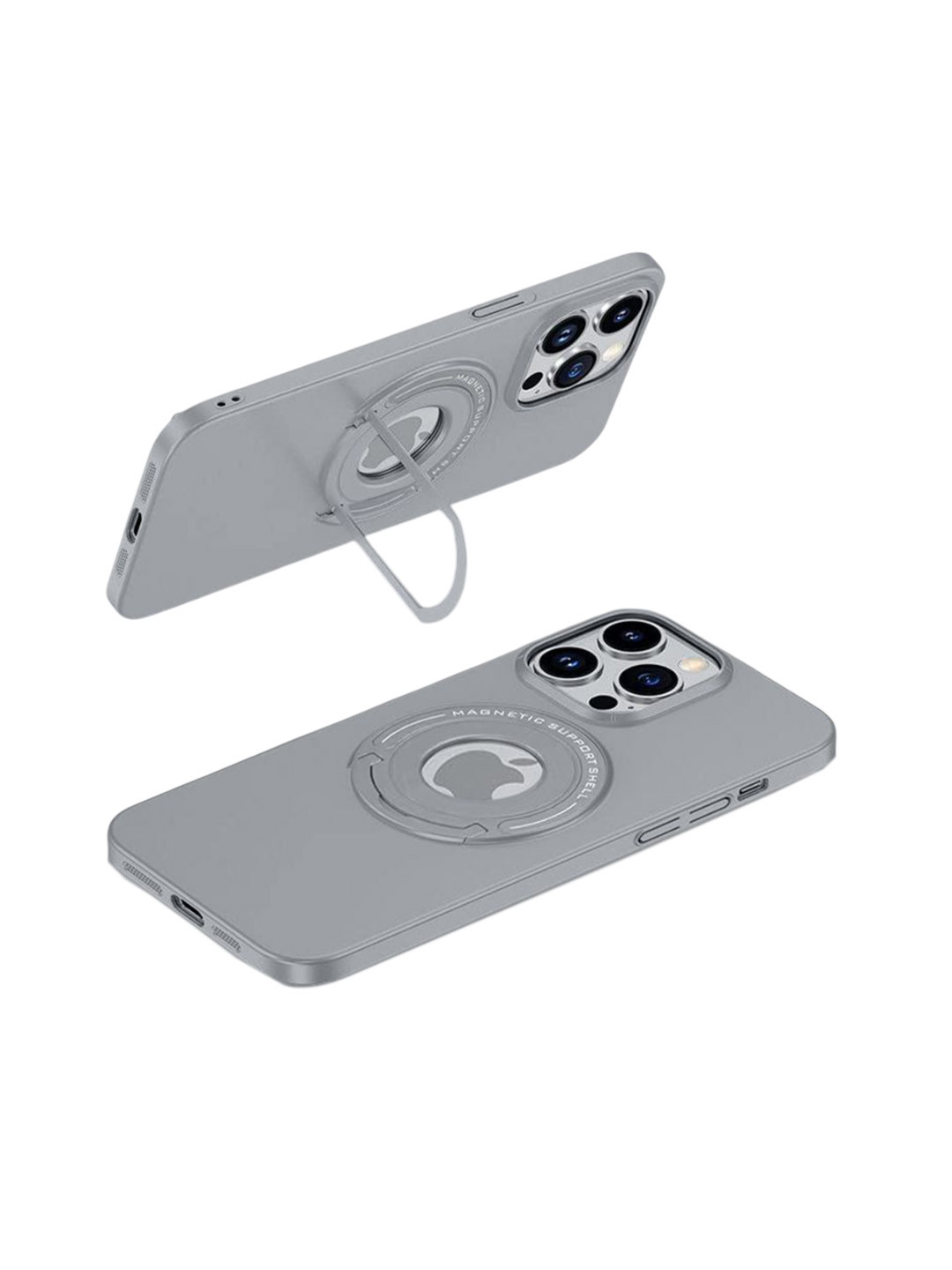 Luxury Kase Solid iPhone 15 Pro Premium Magnetic Support Shell Back Case