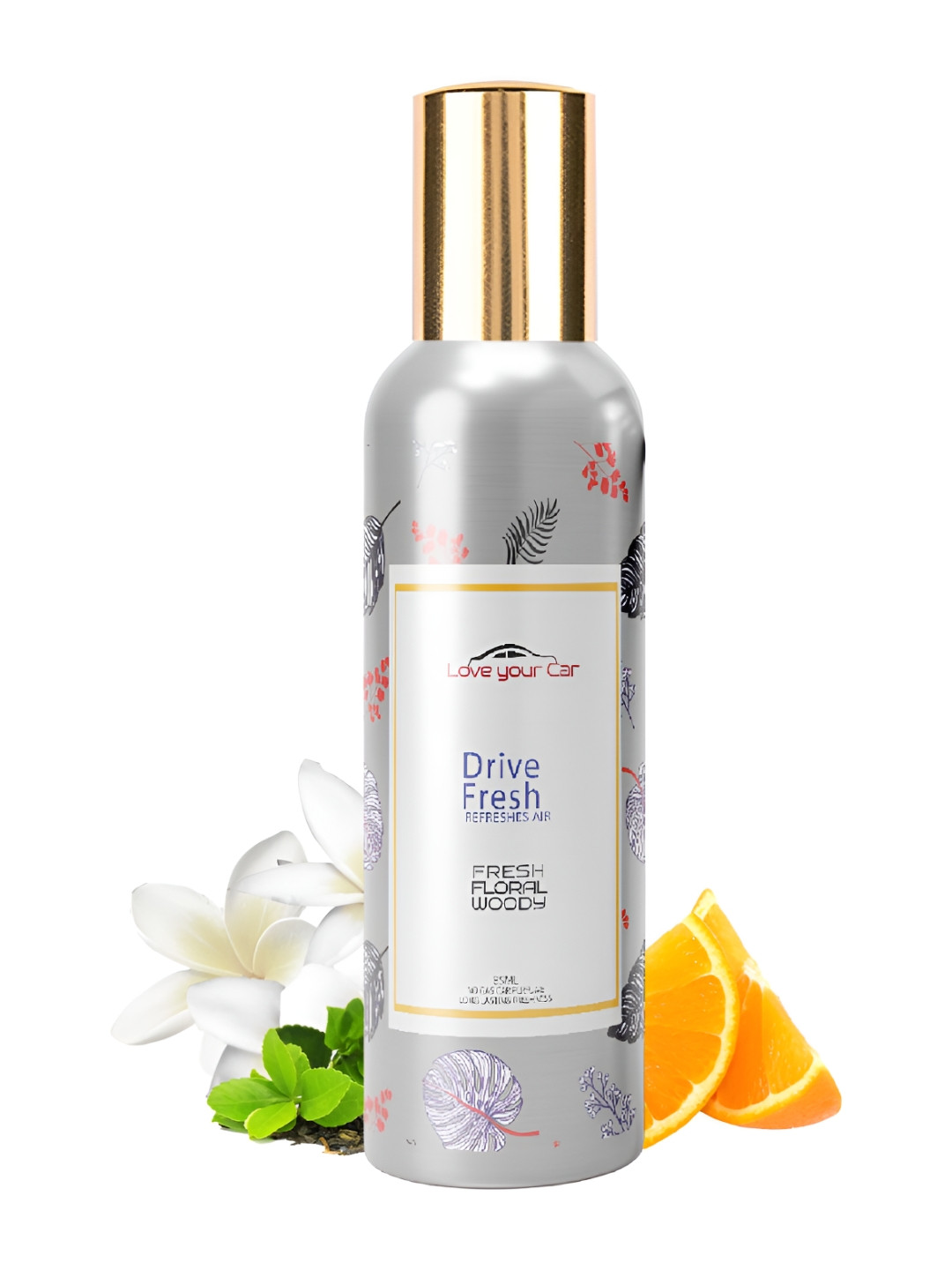 Love Your Car Grey & Yellow Fresh Floral Woody Long Lasting Air Freshener