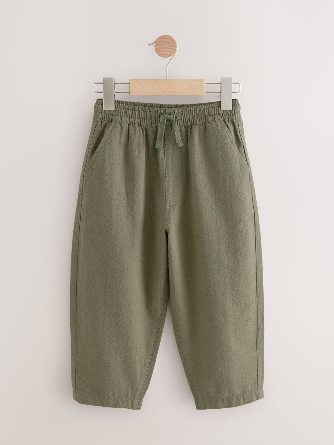NEXT Boys Pure Cotton Textured Balloon Fit Trousers