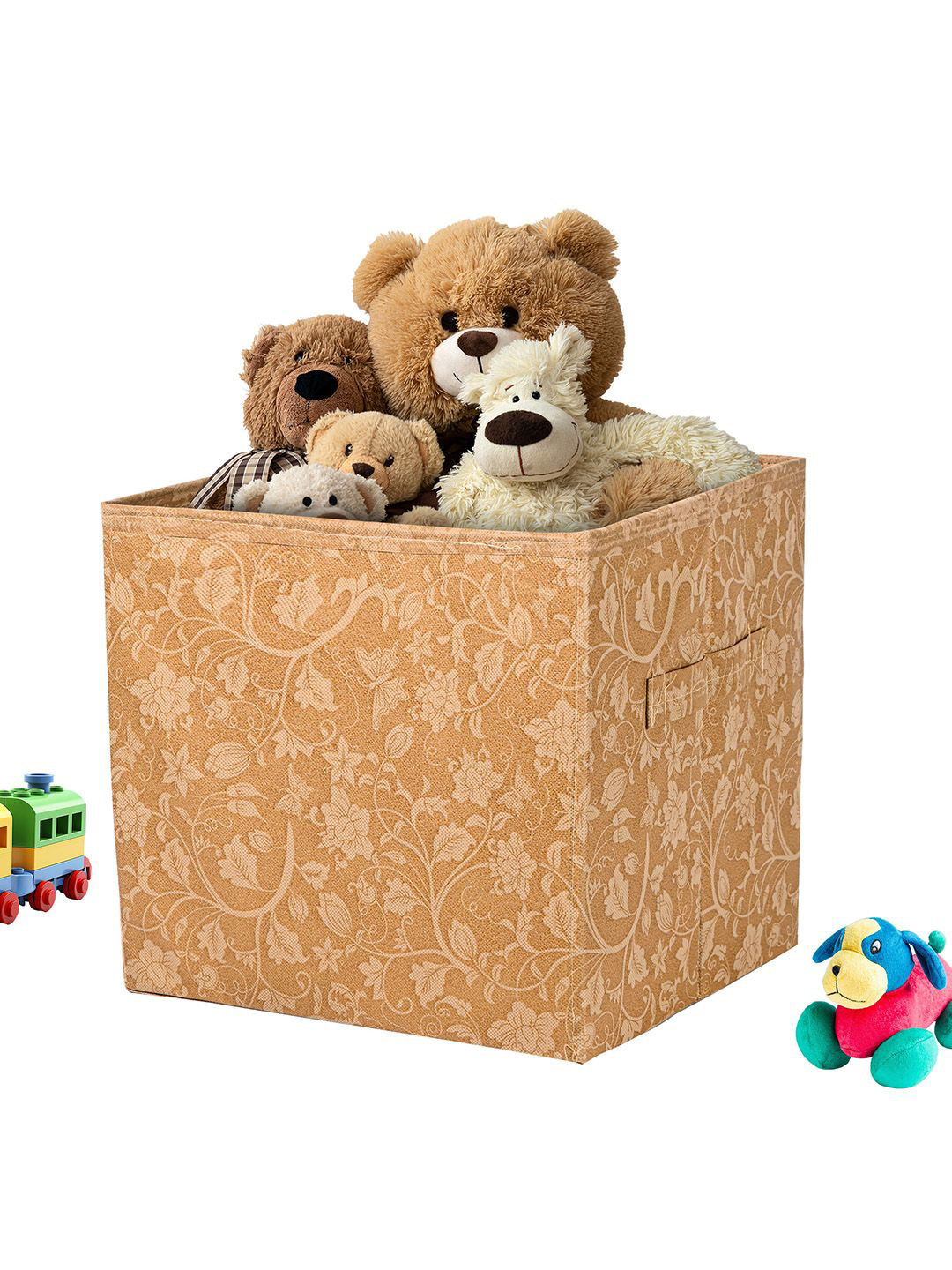 Kuber Industries Brown Square Storage Box Wardrobe Organisers