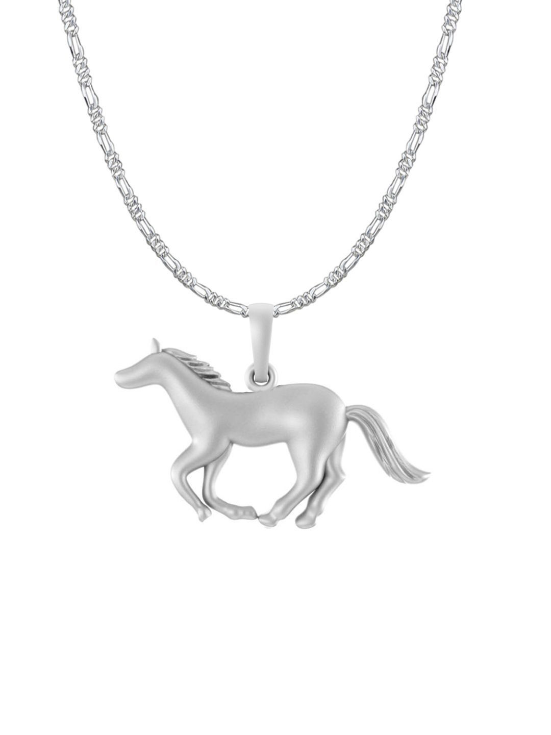 Metronaut Men 925 Sterling Silver Horse Pendant With Chain