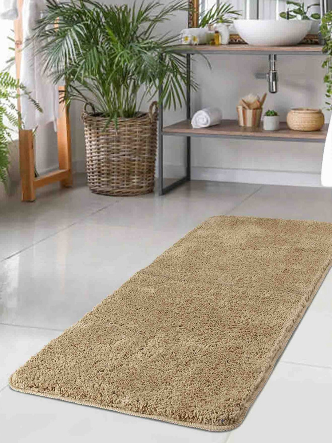 OBSESSIONS Camel Brown Anti-Skid 2000 GSM Bath Mat