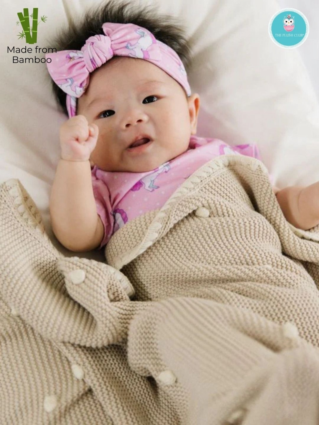 THE PLUSH CLUB Beige Single Bed Blanket