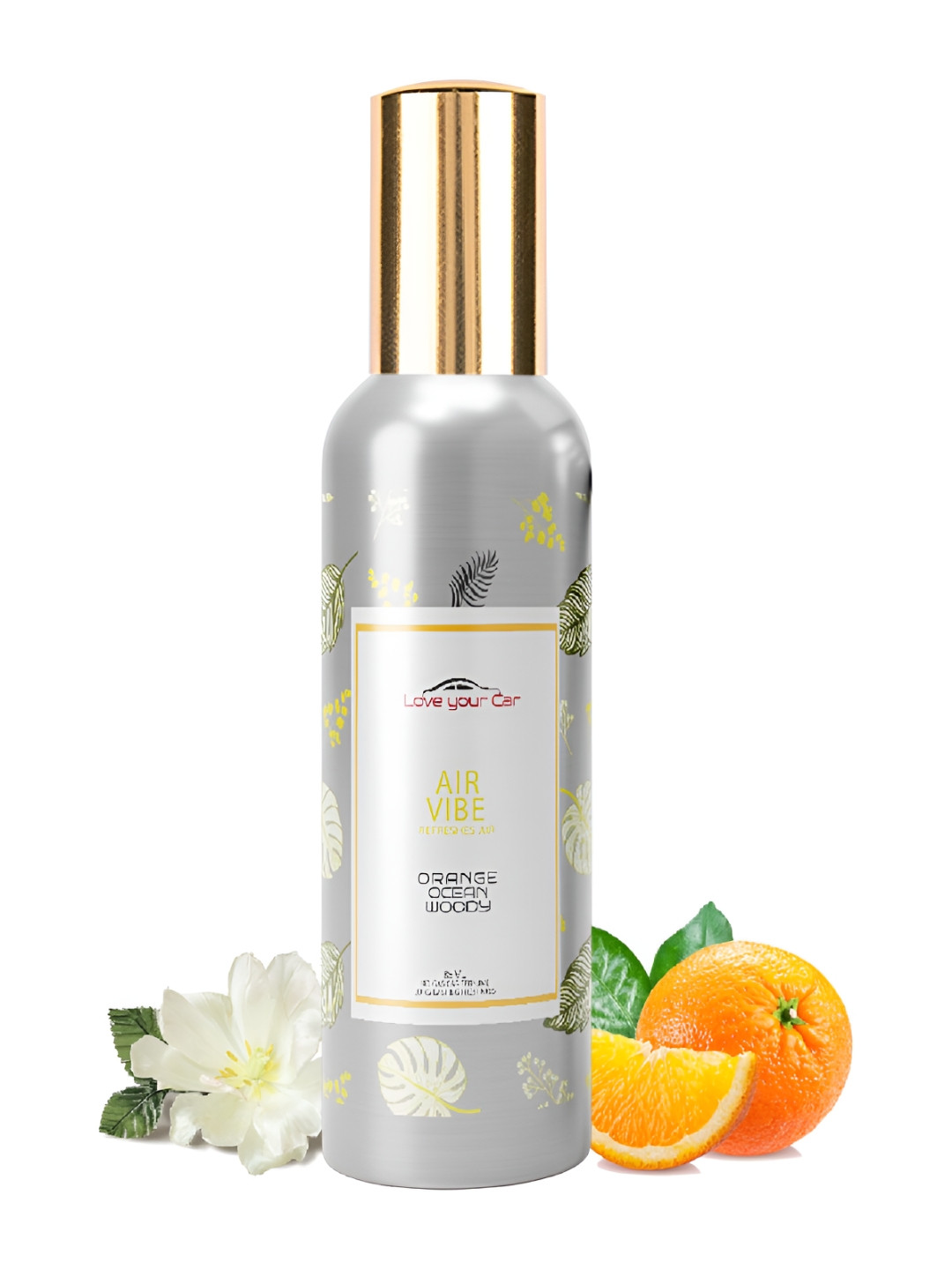 Love Your Car Grey & Yellow Orange Ocean Woody Long Lasting Air Freshener