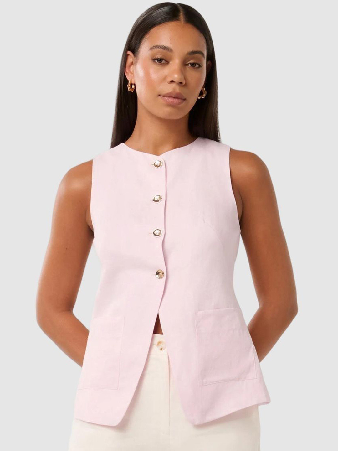 Forever New Round Neck Waistcoat