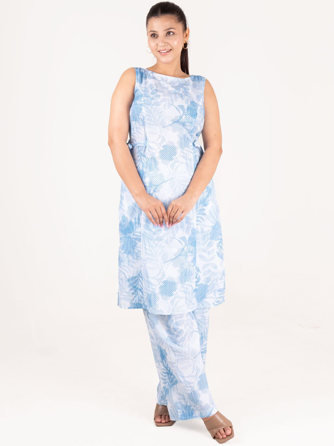 Moda Rapido Printed Tunic & Palazzo Co-Ord Set